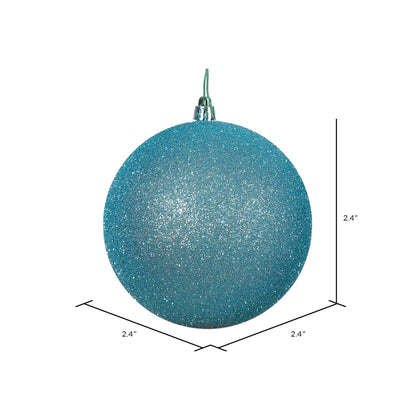 Vickerman 2.4" Baby Blue Glitter Ball Ornament 24 per Bag