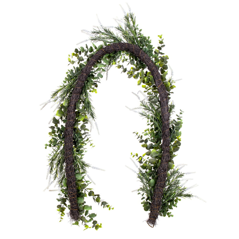 Vickerman 72" Green Artificial Rosemary & Eucalyptus Garland.