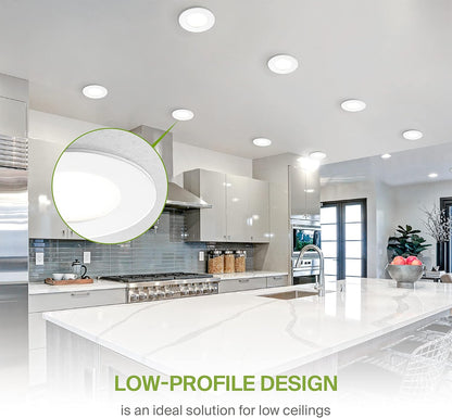 ASD Lighting LED Recessed Mini Panel Round 3inch 6W 120V Triac 2700/3000/3500/4000/5000K White UL Energy Star