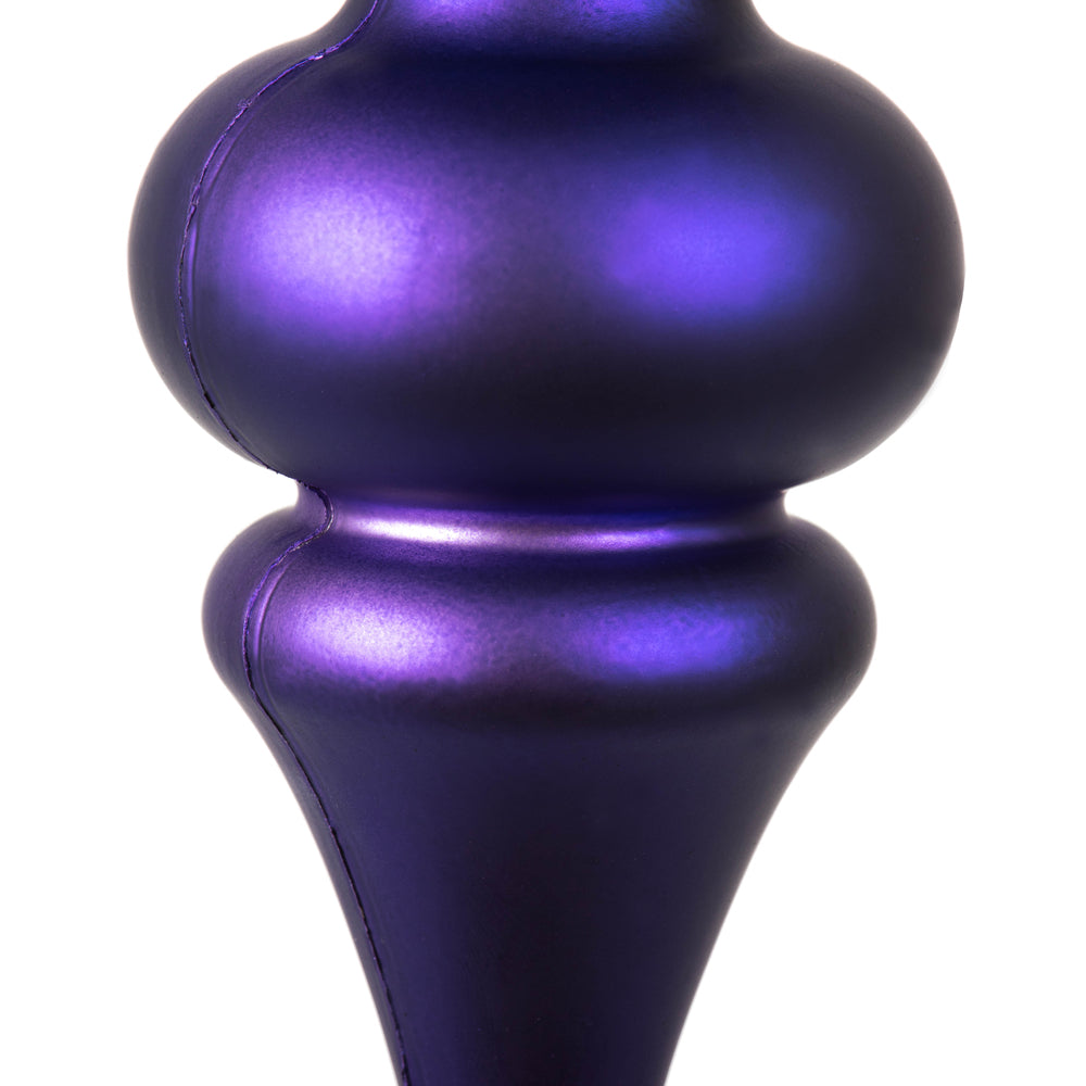 Vickerman 14" Purple Matte Finial Ornament