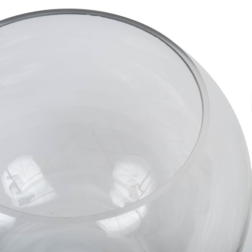 Vickerman 5" Clear Bubble Glass Container. Includes two pieces per set.