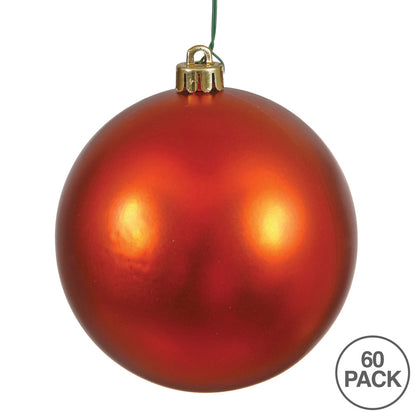 Vickerman 2.4" Burnished Orange Matte Ball Ornament 60 per Box