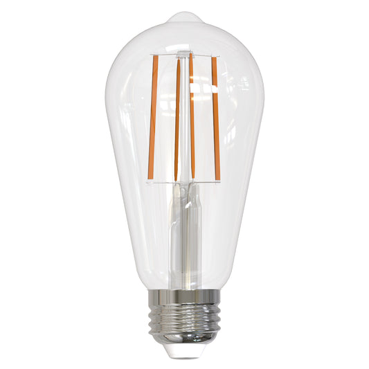 Bulbrite LED Filament 13 Watt Dimmable ST18 Light Bulbs with a Clear Finish and Medium (E26) Base - 3000K (Soft White Light), 1400 Lumens