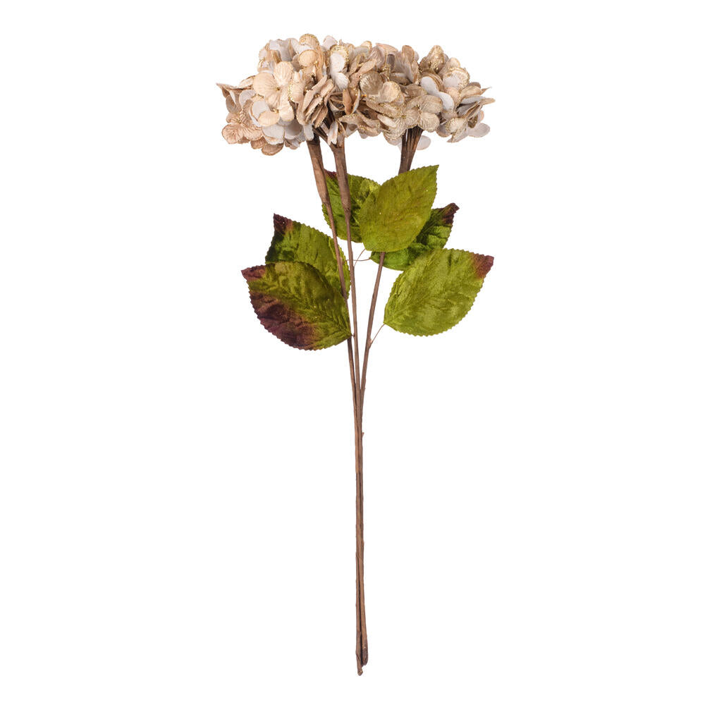 Vickerman 17" Artificial Champagne Hydrangea Christmas Spray 3 per bag