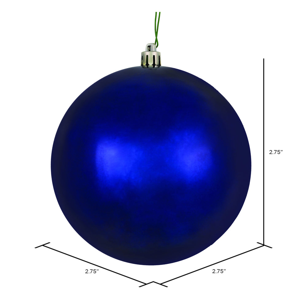 Vickerman 2.75" Midnight Blue Shiny Ball Ornament 12 per Bag