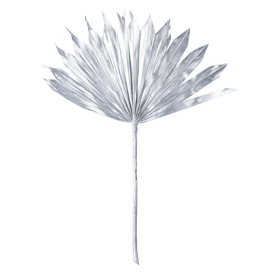 Vickerman Natural Botanicals 13.75 - 19.5" Metallic Silver Dried Palm Sun Spear 12 per bag.