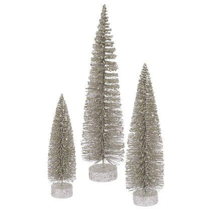 Vickerman 12"/16"/20" Champagne Glitter Artificial Christmas Tree Unlit