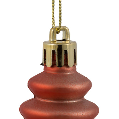 Vickerman 7" Coral 4-Finish Finial Ornament 8 per Box