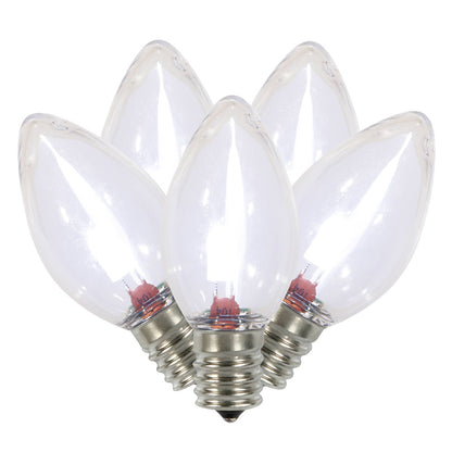 Vickerman C7 Transparent Plastic LED Cool White Dimmable Bulb 25 per bag