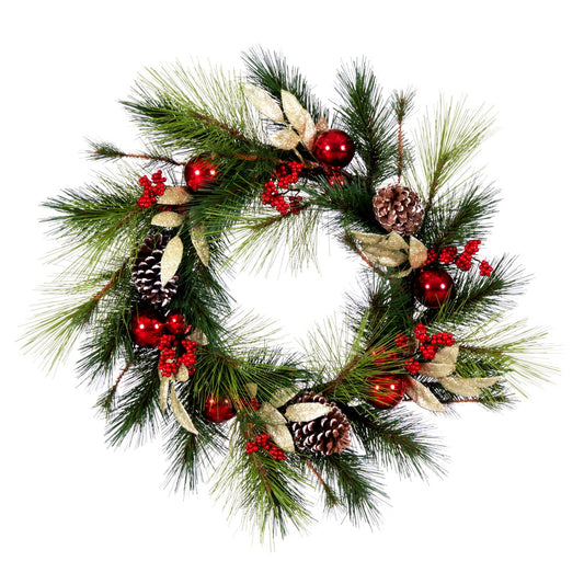 Vickerman 24" Artificial Christmas Wreath Unlit