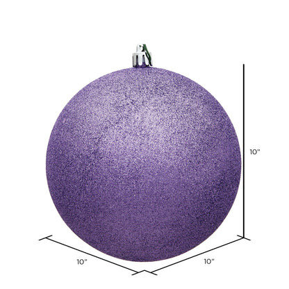 Vickerman 10" Lavender Glitter Ball Ornament