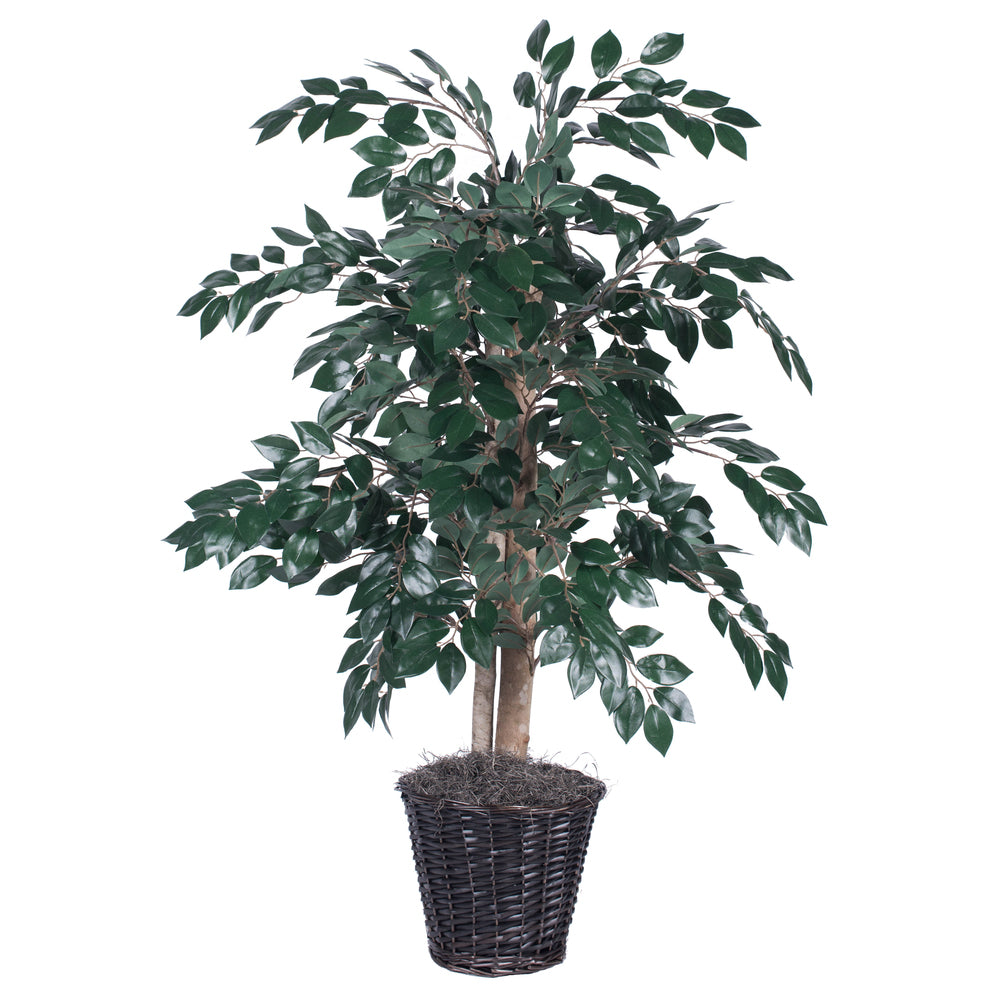 Vickerman 4' Artificial Sakaki Bush Rattan Basket
