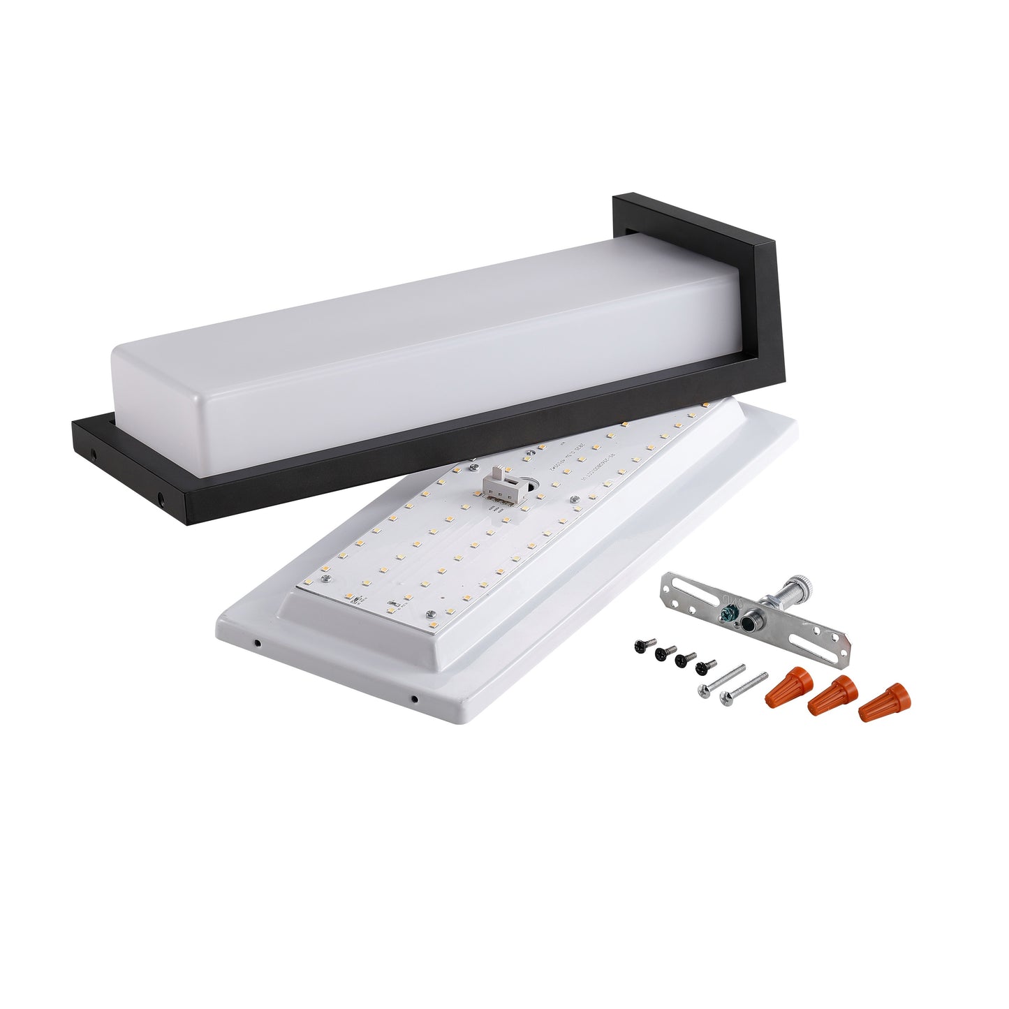 ASD Lighting LED Outdoor Wall Sconce 14" 20W 120V CCT Selectable 3000/4000/5000K Dimmable Black ETL