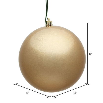 Vickerman 12" Café Latte Candy Ball Ornament