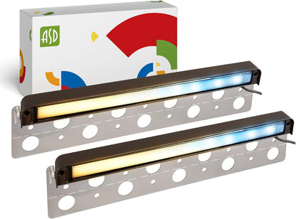 ASD Lighting LED Hardscape Light Swivel 12inch 5W 12V Non-Dimmable 2200K/2700K/3000K/4000K/5000K Bronze ETL 2 pack