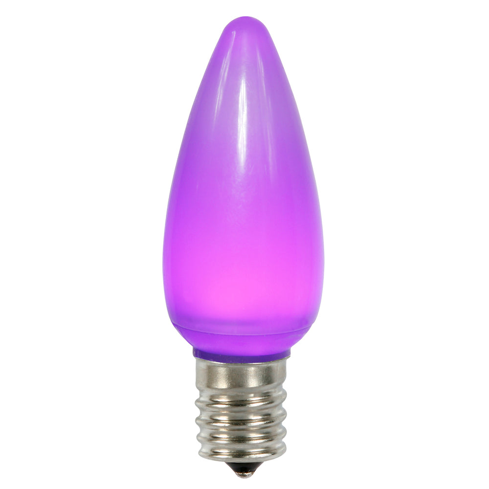 Vickerman C9 Ceramic LED Purple Twinkle Bulb  Nickel Base  120V .6 Watts 25 Bulbs per Pack