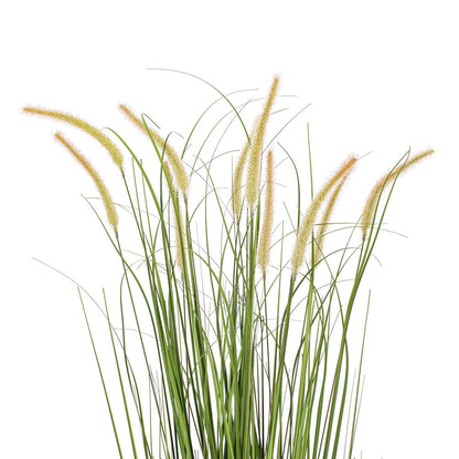 Vickerman 60" Artificial Potted Green Grass and Cattails.