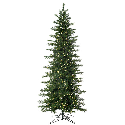 Vickerman 14' x 60" Moutauk Pine Artificial Christmas Pencil Tree Warm White Dura-lit LED Lights