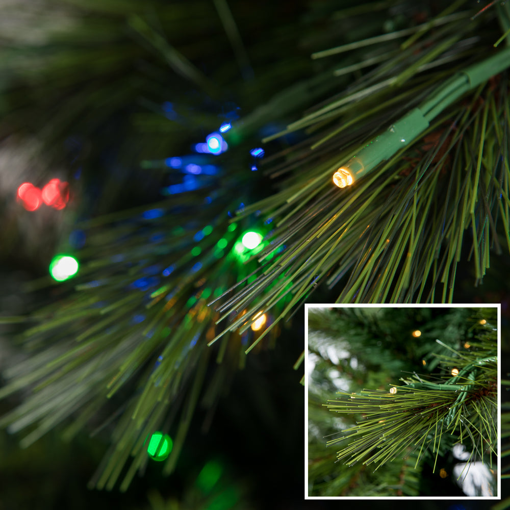 Vickerman 6.5' x 40" Brighton Pine Artificial Christmas Tree with LED Color Changing Lights