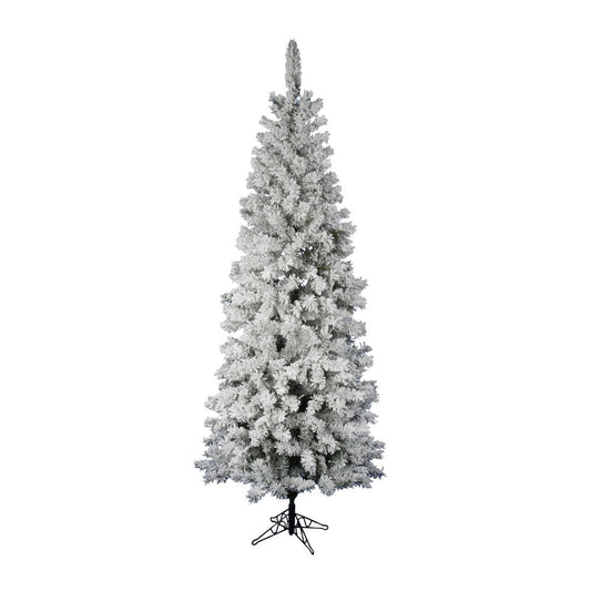 Vickerman 9.5' x 44" Flocked Pacific Pencil Artificial Christmas Tree Unlit