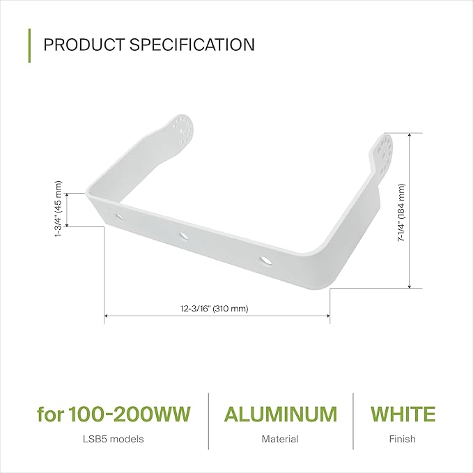 ASD Lighting Floodlight Mounting Bracket 100-200W White