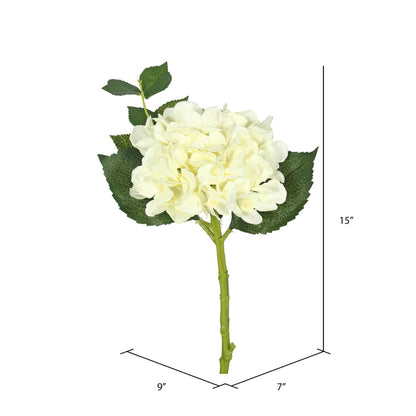 Vickerman 15" Short Stem Artificial Cream Hydrangea Set of 3