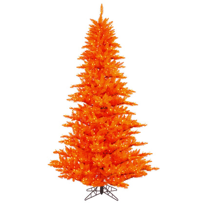 Vickerman 6.5' Orange Fir Artificial Christmas Tree Orange  Dura-lit LED Lights