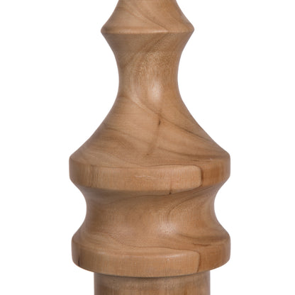 Vickerman 15" Light Natural Turned Wood Finial Ornament 2 per bag.