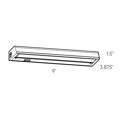 DALS Lighting Linear Under Cabinet Light - 3000K - 120V - White