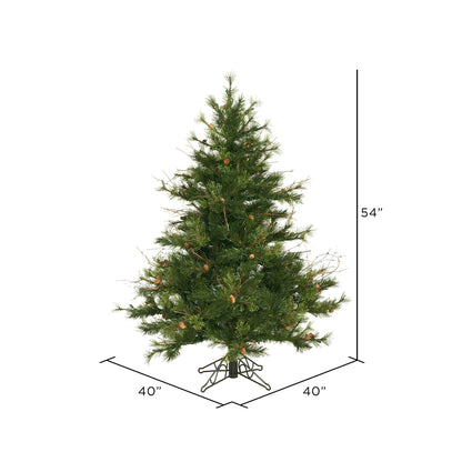 Vickerman 4.5' Mixed Country Pine Artificial Christmas Tree Unlit
