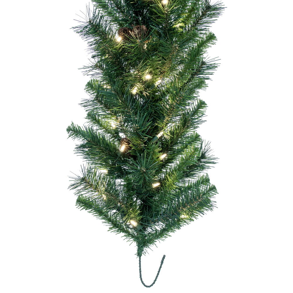 Vickerman 9' Cheyenne Artificial Christmas Garland Warm White LED Lights