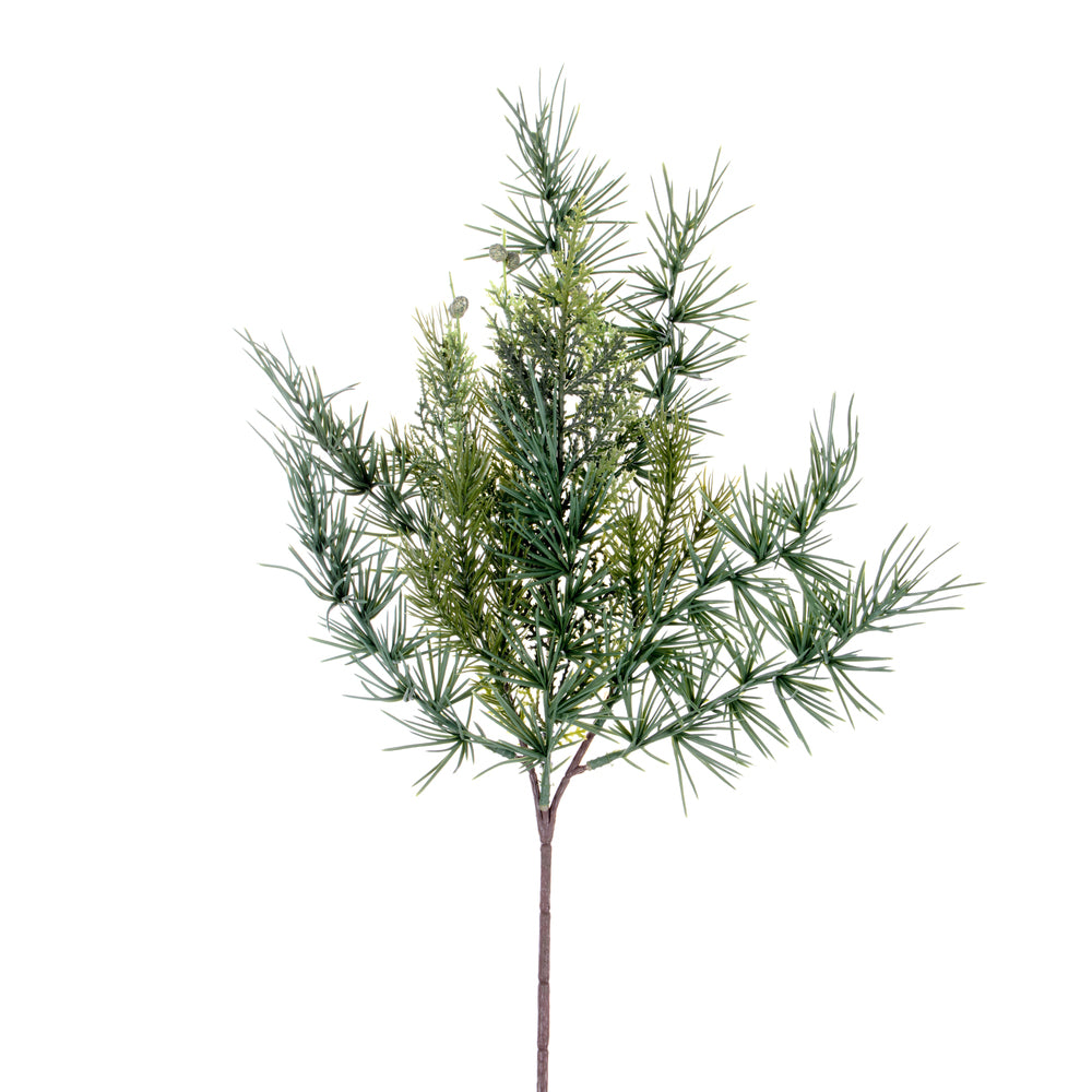 Vickerman 18" Artificial Mixed Fern Cedar Spray. Includes 6 sprays per pack.