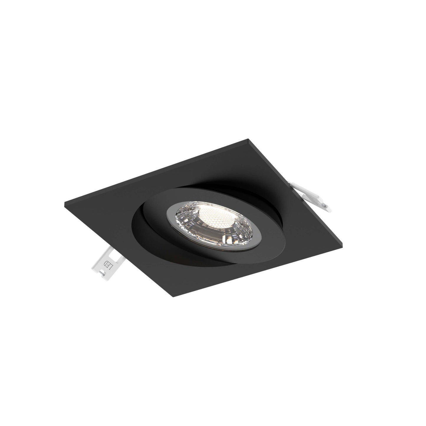 Dals Lighting Duo/Square Pivot 4" LED Flat Gimbal Downlight, 90° Tilt, CCT And Voltage Selectable