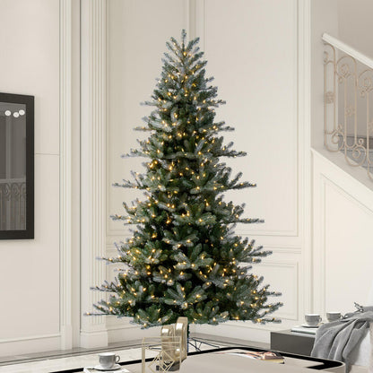 Vickerman 9' x 63" Frosted Danbury Spruce Artificial Pre-Lit Christmas Tree Warm White Lights.