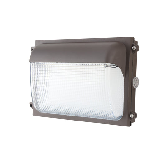 ASD Lighting LED Slim Wallpack Power Adjustable 30/50/60W 120-277V CCT Selectable 3000/4000/5000 with Photocell Dimmable Bronze UL DLC Premium
