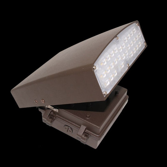 Westgate LED Adjustable Cutoff Wall Pack, 120-277V, Outdoor Lighting, 30W, 3000 Lumens, 3000K, Dark Bronze Finish