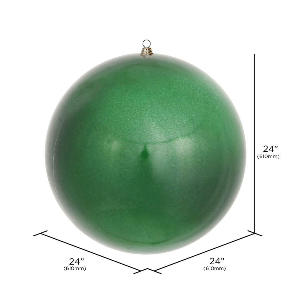 Vickerman 24" Giant Emerald Ornament. UV resistant and Approved for both Indoor and Outdoor Use.