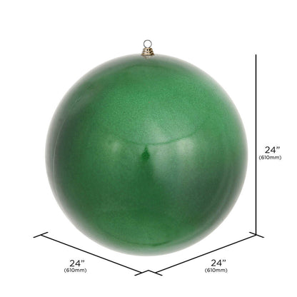 Vickerman 24" Giant Emerald Ornament. UV resistant and Approved for both Indoor and Outdoor Use.