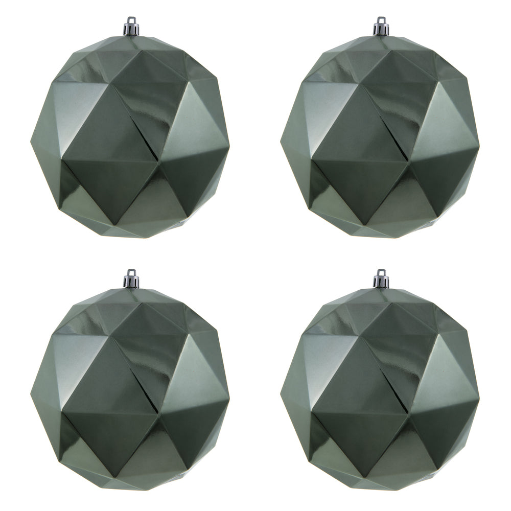 Vickerman 6" Wrought Iron Shiny Geometric Ball 4Bg