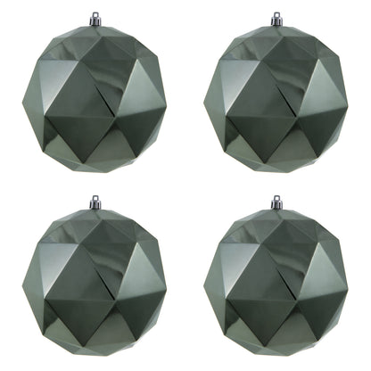 Vickerman 6" Wrought Iron Shiny Geometric Ball 4Bg