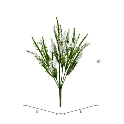 Vickerman 13" Artificial Cream Blazing Star Bush Pack of 3.