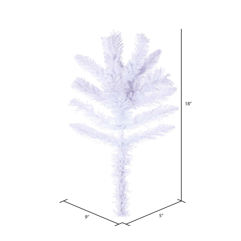 Vickerman 18" Flocked White Spray with 12 PVC Tips 6 per Pack