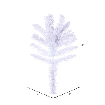 Vickerman 18" Flocked White Spray with 12 PVC Tips 6 per Pack