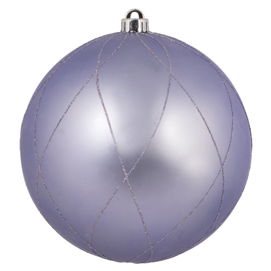 Vickerman 8" Lilac Matte Glitter Swirl Ball