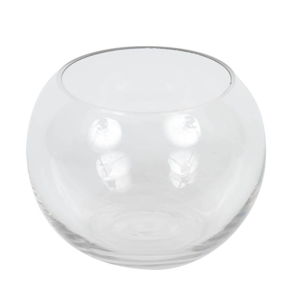 Vickerman 5" Clear Bubble Glass Container. Includes two pieces per set.