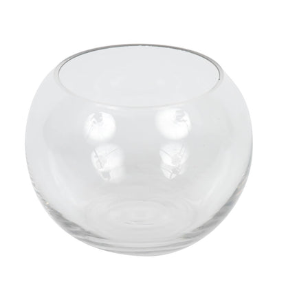 Vickerman 5" Clear Bubble Glass Container. Includes two pieces per set.