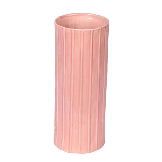 Vickerman 11" Sand Pink Ceramic PotThis simple pot ties in with any modern decor. Let this pot stand on its own or pair with a faux floral for a finished look. It measures 11" H x 4.5" W.   100% CERAMIC
