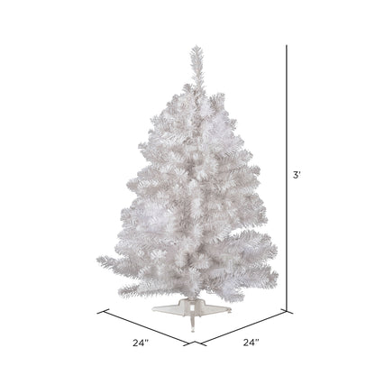 Vickerman 3' Crystal White Spruce Artificial Christmas Tree Unlit