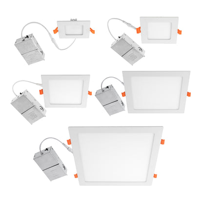 ASD Lighting LED Recessed Mini Panel Square 8inch 20W 120V Triac 2700/3000/3500/4000/5000K White UL Energy Star