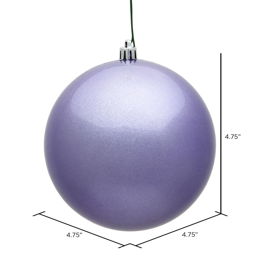 Vickerman 4.75" Lavender Candy Ball Ornament 4 per Bag